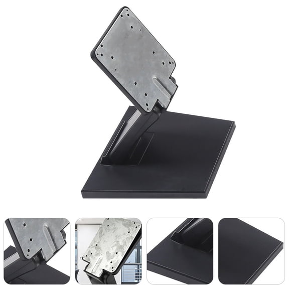 QIFULL Home Use Folding Monitor Stand in Black with Strong Load Capacity and Adjustable Height