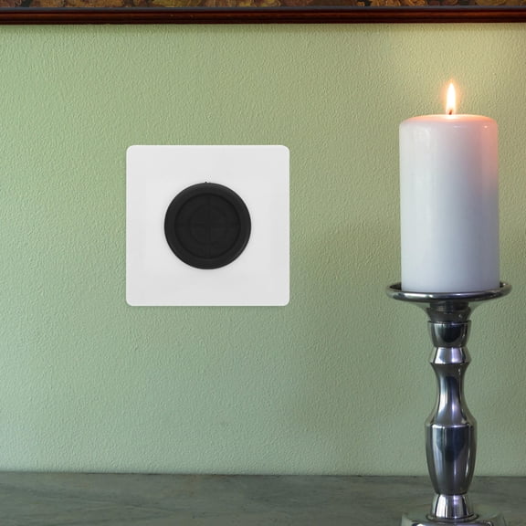 QIFULL White Blank Wall Plate Cover with Cable Pass Through for Neat Outlet Organization