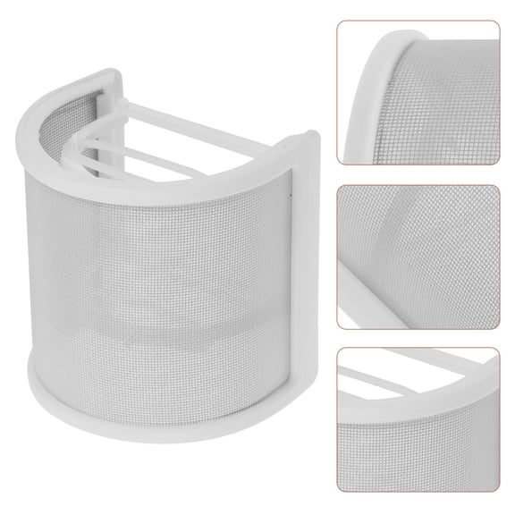 QIFULL White U Shape Mic Pop Filter Metal Windscreen Cover for Stable Clear Sound and Protection