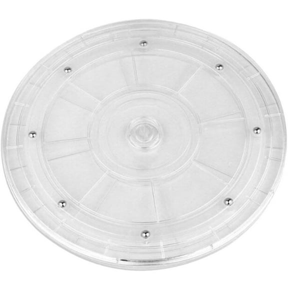 QIFULL Multi Functional Transparent Acrylic Turntable with 360 Degree Rotation for Kitchen and Desktop Storage