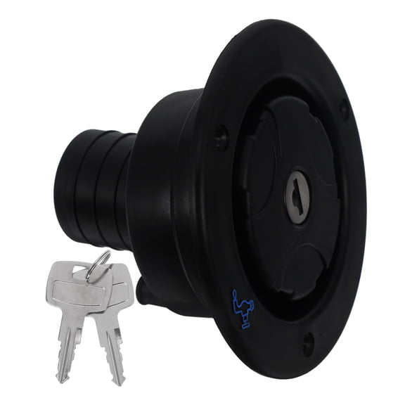 QIFULL Rv Water Inlet Cap Black ABS Material Simple Elegant Design for Camper Water Filling