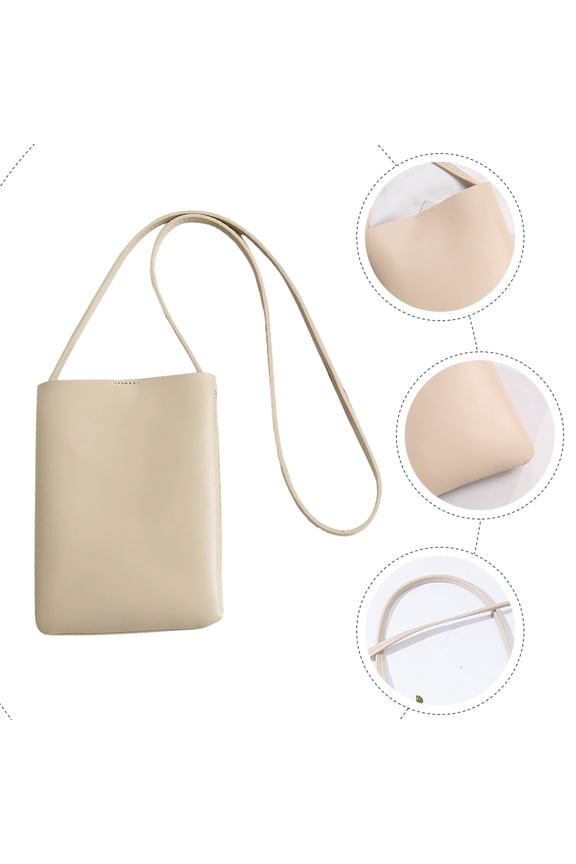 Beige Crossbody Cell Phone Holder Bag Lightweight Large Capacity Purse for Travel Daily Essentials
