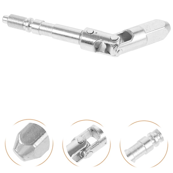 QIFULL Silver Steel Jack Direction Joint for Trailer Jack Tool with Dual Pump and Universal Joint