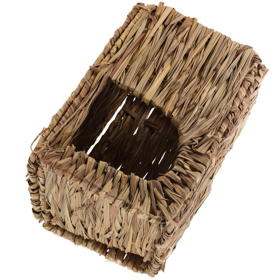 Siliaire 1Pcs Woven Nest for Small Pets and Rabbits with Natural Materials and Straw