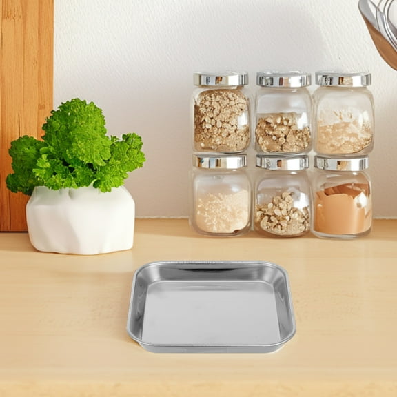 QIFULL Plate Thickened Metal 1 Piece 5.50X5.50X0.79 In