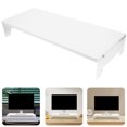 thumbnail image 1 of QIFULL Laptop Holder Monitor Stand White Wood Desk Riser for Home Use 1Pcs Back to School, 1 of 8