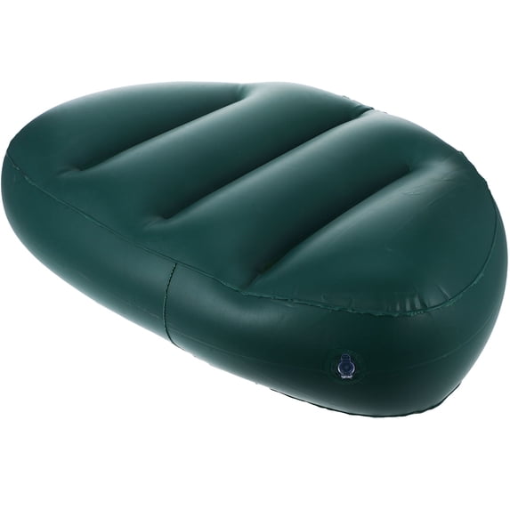 QIFULL Water Rafting High Resilience Inflatable Seat Cushion in Dark Green PVC for River Boats