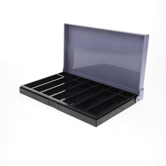 QIFULL Cash Box Insert Bills Only Grey PE Coin Storage Classic Design 1Set