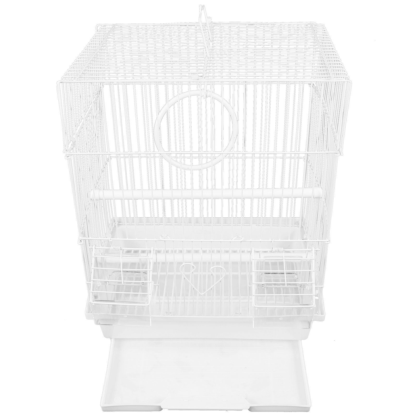QIFULL 1Set Outdoor Wire Pet Bird Cage Metal Carrier for Comfortable Parrot Travel