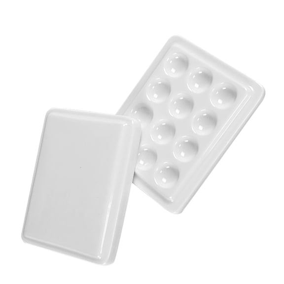 QIFULL Qor Watercolor Set Plastic Palette Dust Proof Storage for Adults White Color Mixing 1Pcs