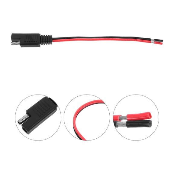 QIFULL Sae Quick Disconnect Extension Cable 14Awg Automotive Wire with Female Battery Plug for Car and Solar
