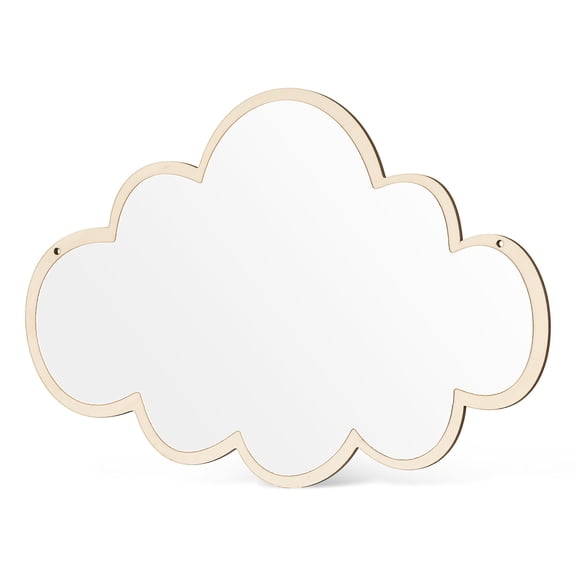 QIFULL Kid Safe Mirror Acrylic Cloud Shaped Wall Decor for Children 1Pcs