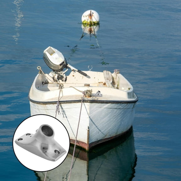 QIFULL Heavy Duty Stainless Steel Flagpole Holder with Mirror Polished Finish for Marine Boats and Yachts