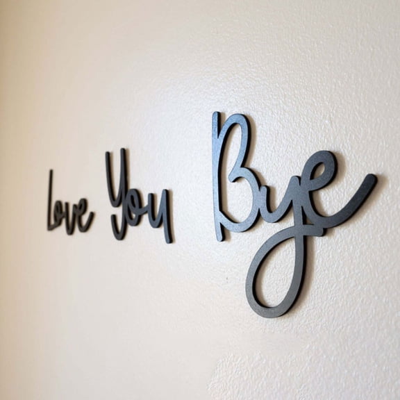 Siliaire 24Pack Wall Art Love You Bye Sign Style Black Rectangular Wooden Signs For Home Decor