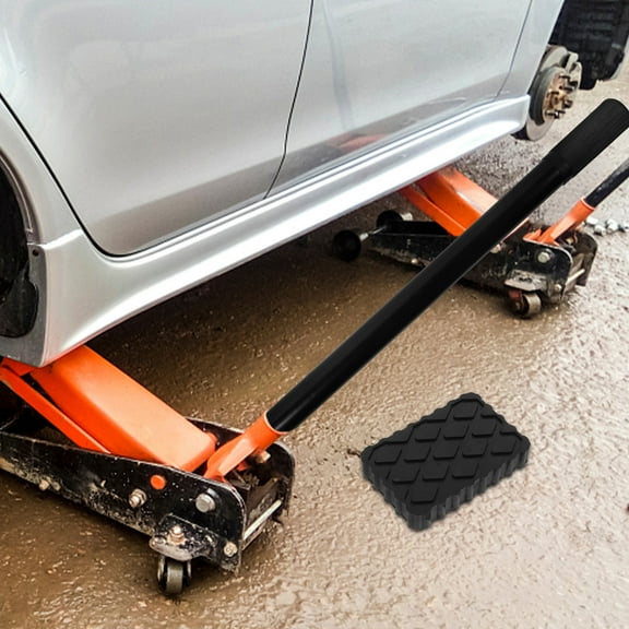QIFULL 2Pcs Black Rubber Jack Pads for Car Lift High Elasticity Shock Absorbing Durable Stabilizer Pads