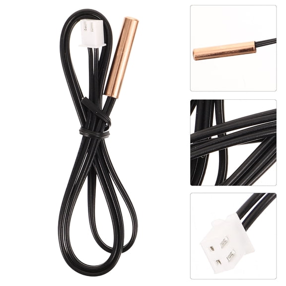 QIFULL Qifull Air Conditioner Temp or, Universal Thermistor Probe, Copper, Black, for Ac Supply
