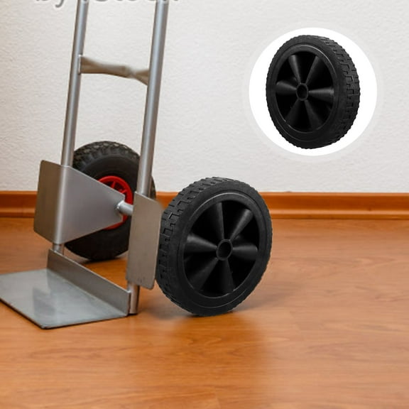 QIFULL 2Pcs Heavy Duty Black Grill Wheel Replacement Kit for Gas Grill Casters with Quiet Durable Plastic