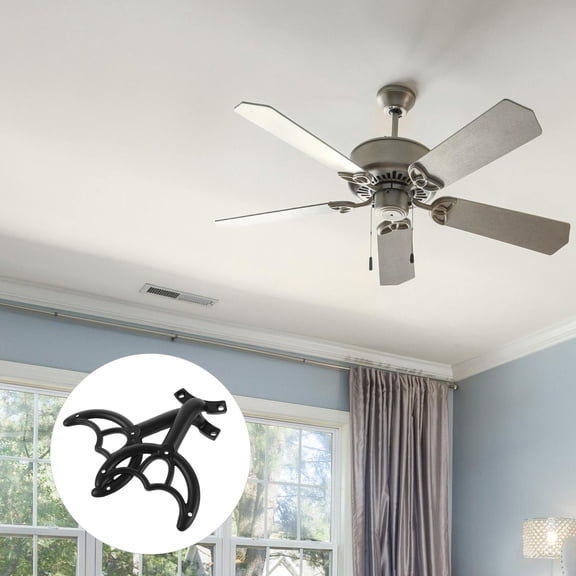 QIFULL 2Pcs Versatile Black Ceiling Fan Arms Replacement Compatible with Multiple Fan Models for Secure Blade Support