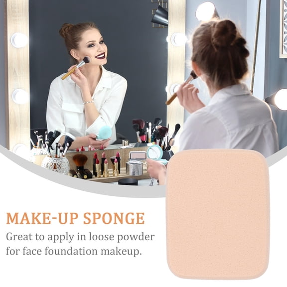 QIFULL 2Pcs Assorted Color Makeup Powder Puff Set with Travel Case for Face Foundation and Concealer