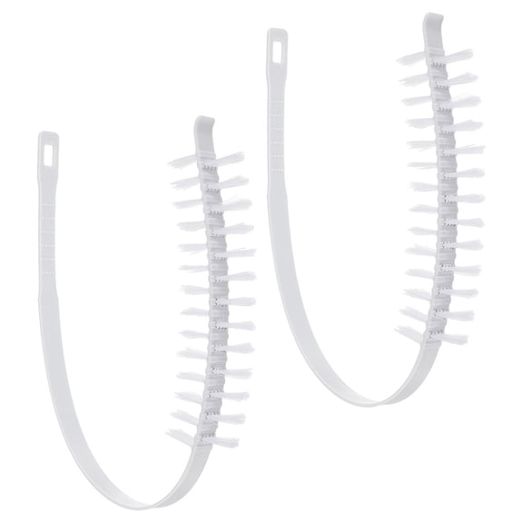 QIFULL 2Pcs Dryer Vent Cleaner Brush White Designed for Washing Machine Inner Cleaning and Dryer Care