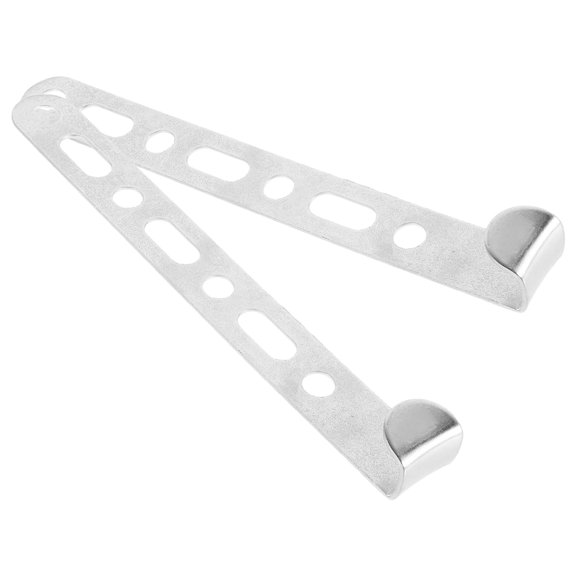 QIFULL 2Pcs Easy Install Plated Silver Iron Power Supply Stable Fixing Brackets with Long Clip for Motorcycle