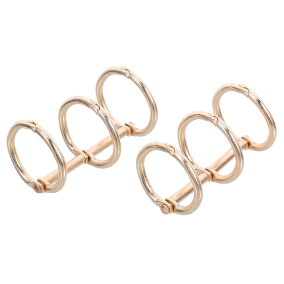 QIFULL 2Pcs White Metal Calendar Binding Rings Multipurpose Loose Leaf Rings for Books Diaries and Albums