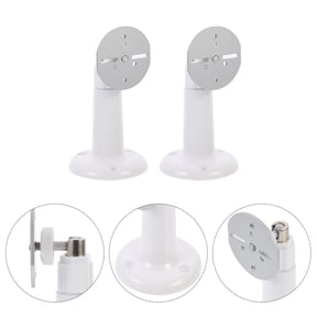 QIFULL 2Pcs White Wall Mount Camera Bracket Adjustable Support for Cctv and Security Cameras