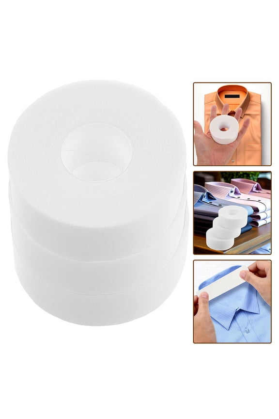 Disposable Collar Protector Tape White Sweat Absorption Pads for Shirts Breathable and Self Adhesive