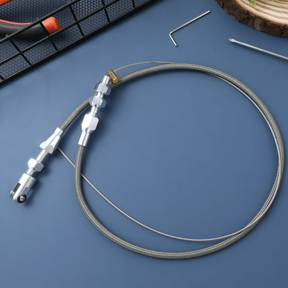 QIFULL Universal Plated Silver Throttle Cable for Car Engine with Smooth Responsive Control
