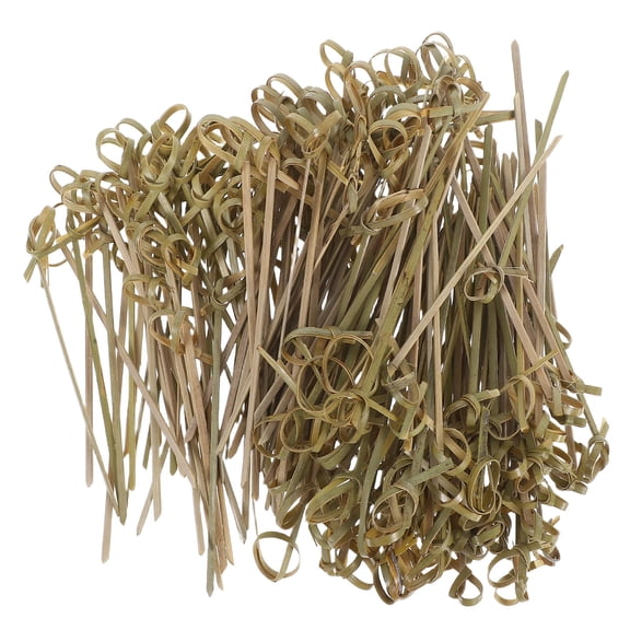QIFULL 200 Pcs Disposable Bamboo Picks for Cocktails Food Piercing Appetizer Picks Knot Shape Bamboo Cyan