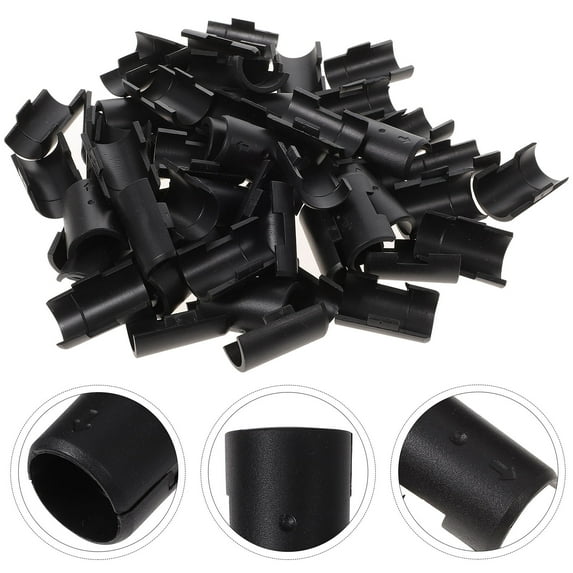 QIFULL 32Pairs Black Wire Shelf Lock Clips Fits 19mm Diameter Posts