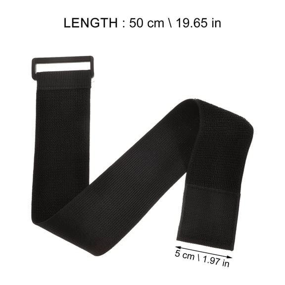 QIFULL 4Pcs Black Hook and Loop Elastic Cinch Strap for Organizing Cables and Securing Phone Accessories