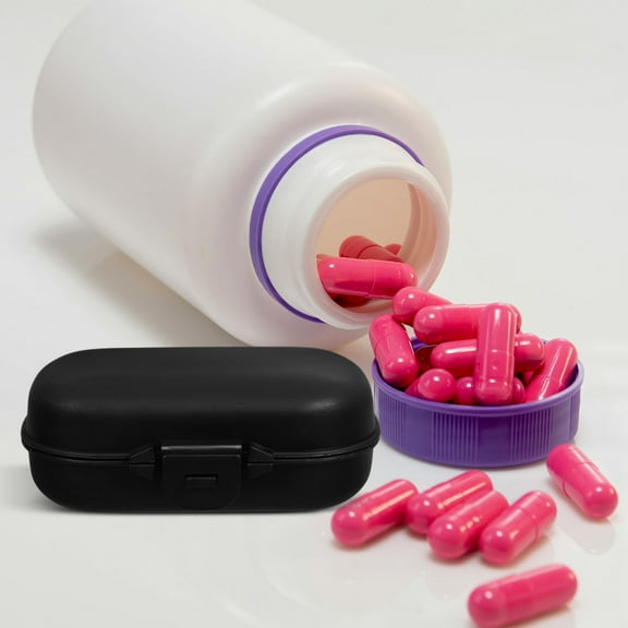 QIFULL Hard Glasses Case Pill Case Pc Black 4Pcs Back to School