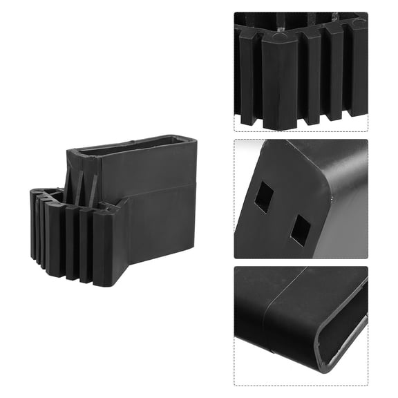 QIFULL 4Pcs Ladder Foot Pads Black Rubber Non Skid Protector for Safe Firm Grip and Abrasion Resistance