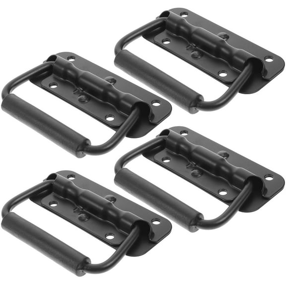 QIFULL Spring Loaded Handle Qifull Black Stainless Steel for Door Use