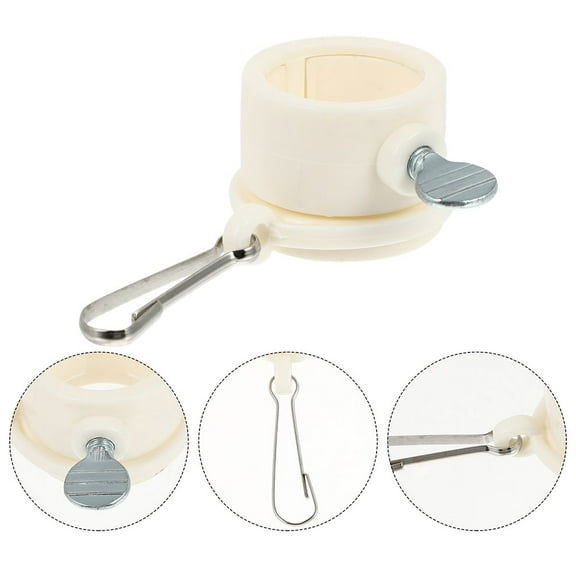 Siliaire 4Pcs White PVC Flag Pole Rings for Businesses Easy Installation Flagpole Replacement Parts
