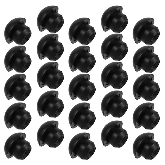 QIFULL 50Pcs Versatile Rubber Hydraulic Filler Bung Plug for Floor Jack Oil Reservoirs Black Color