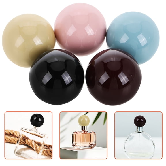 QIFULL 5Pcs Decorative Perfume Bottle Cap Plastic Spray Nozzle for Bottles with Gloss Finish