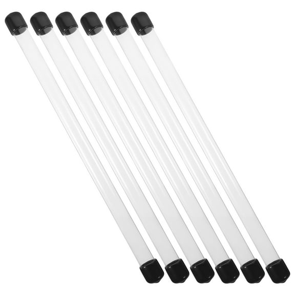 QIFULL 6Pcs Clear Round Storage Tubes with Lid Plastic Portable Storage for Home Use