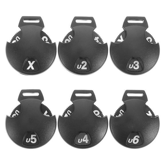 QIFULL 6Pcs Black Golf Club Covers with Large Number Tags Plastic Durable for Fairway Drivers