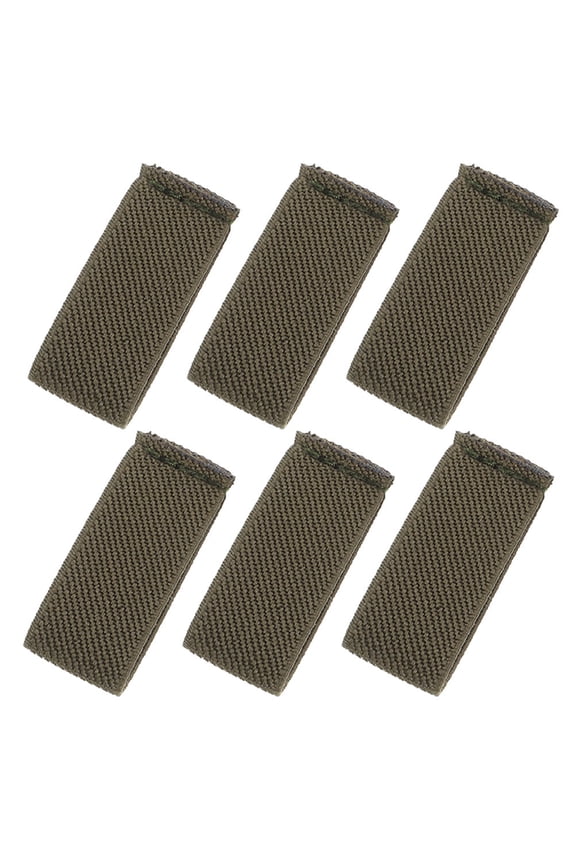 6Pcs Elastic Belt Keepers for Duty Belt Canvas Loops in Olive Green for Outdoor Use