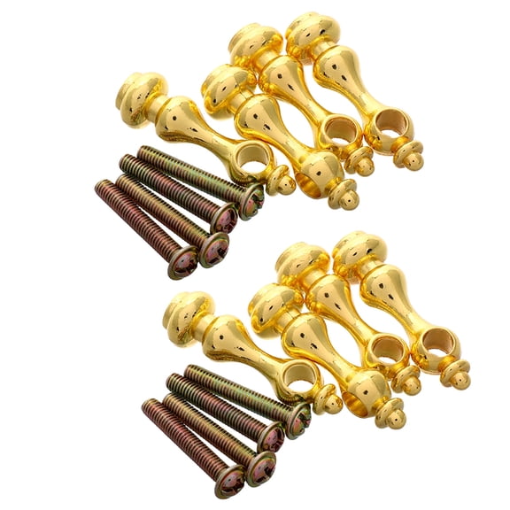 QIFULL 8Pcs Metal Post End Cap for Glass Railing with Multifunctional Design in Golden for Home