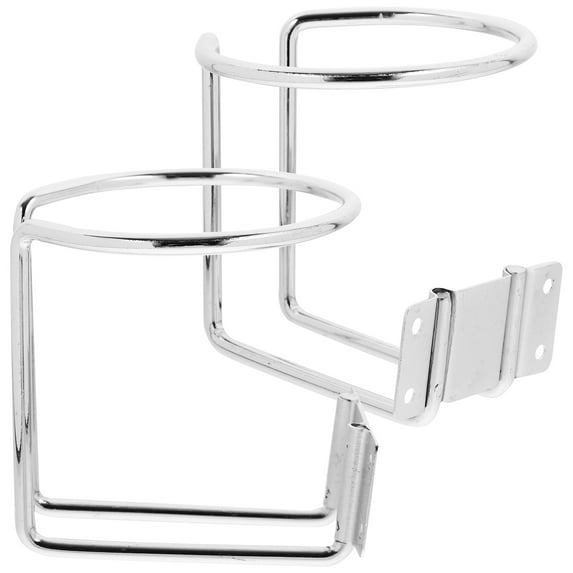 Siliaire Car Cup Holders 2Pcs Boat Ring Cup Drink Holder Silver Iron for Universal Use