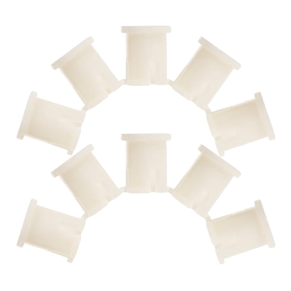 QIFULL 20Pcs Plastic Sleeve Inserts for Small Stem Casters Mounting Socket for Chair Leg Beige Color