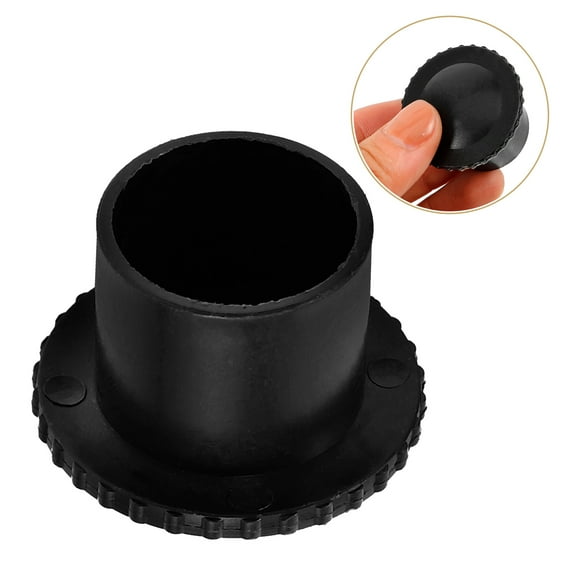 QIFULL Plastic Clothes Rack End Caps Clothing Rod Stoppers End Caps Black 2Pcs