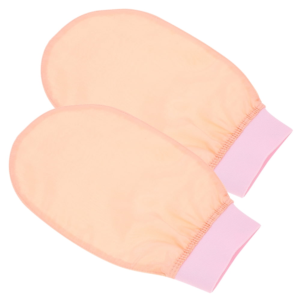 QIFULL 2Pcs Pink Bath Mitts with Artificial Fiber for Home Use and Skin ...