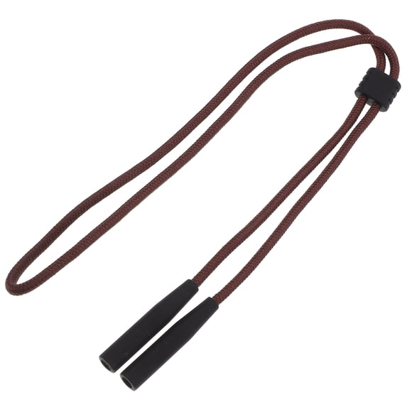 QIFULL Sports Nylon Glasses Strap Brown Flexible Eyeglass Chain for Secure Hanging and Active Use
