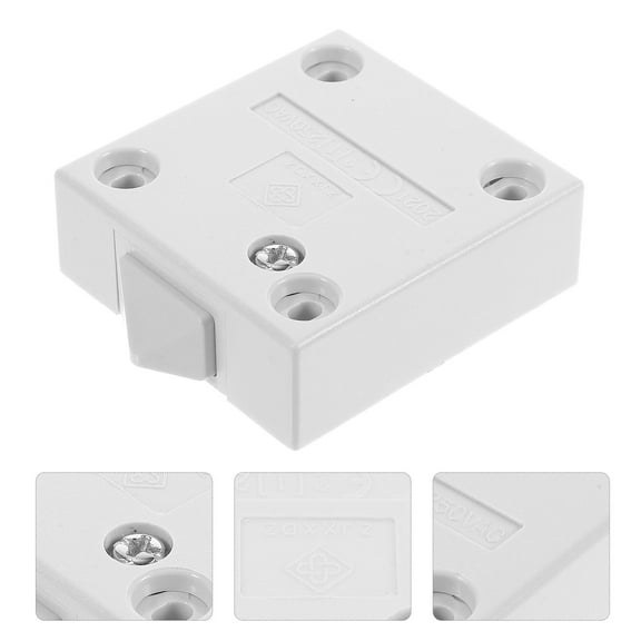 QIFULL Cabinet Door Light Switch Plastic White Rust Proof Auto Reset 1Pcs