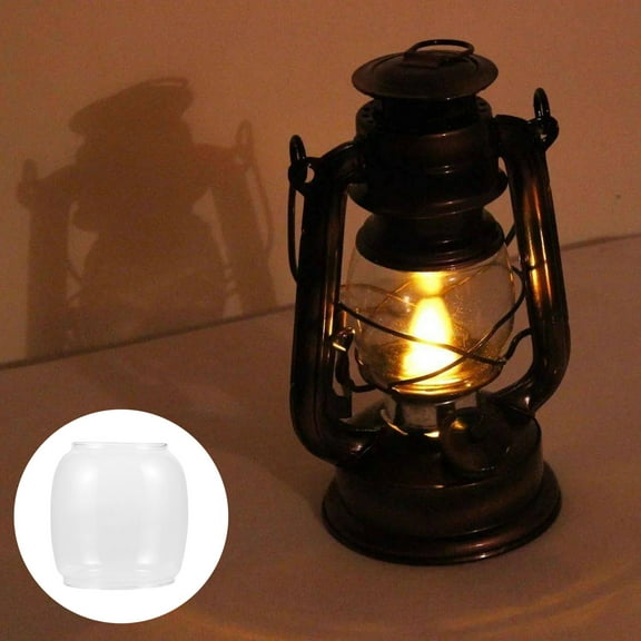 QIFULL Qifull Round Glass Lantern Globe for Decorative Vintage Kerosene and Oil Lamps