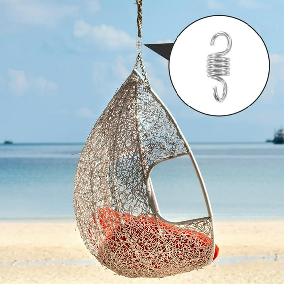 QIFULL 2Pcs Heavy Duty Galvanized Steel Spring Hooks for Patio Swing and Hammock Chair Hanging